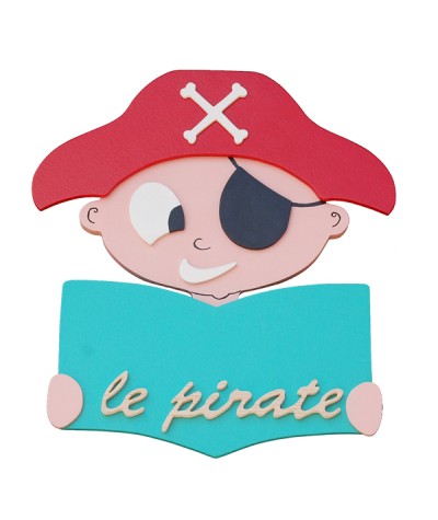 Plaque de porte "Pirate"